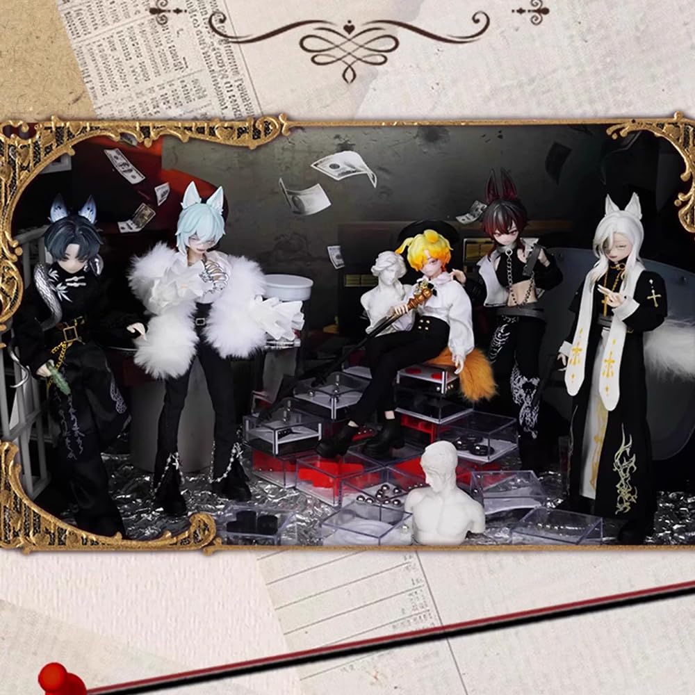 niannyyhouse BJD Blind Box Figuren, Sicily Memories Serie, Kugelgelenk-Puppe mit Kleidung, Actionfigur Sammlerstück (4-tlg)