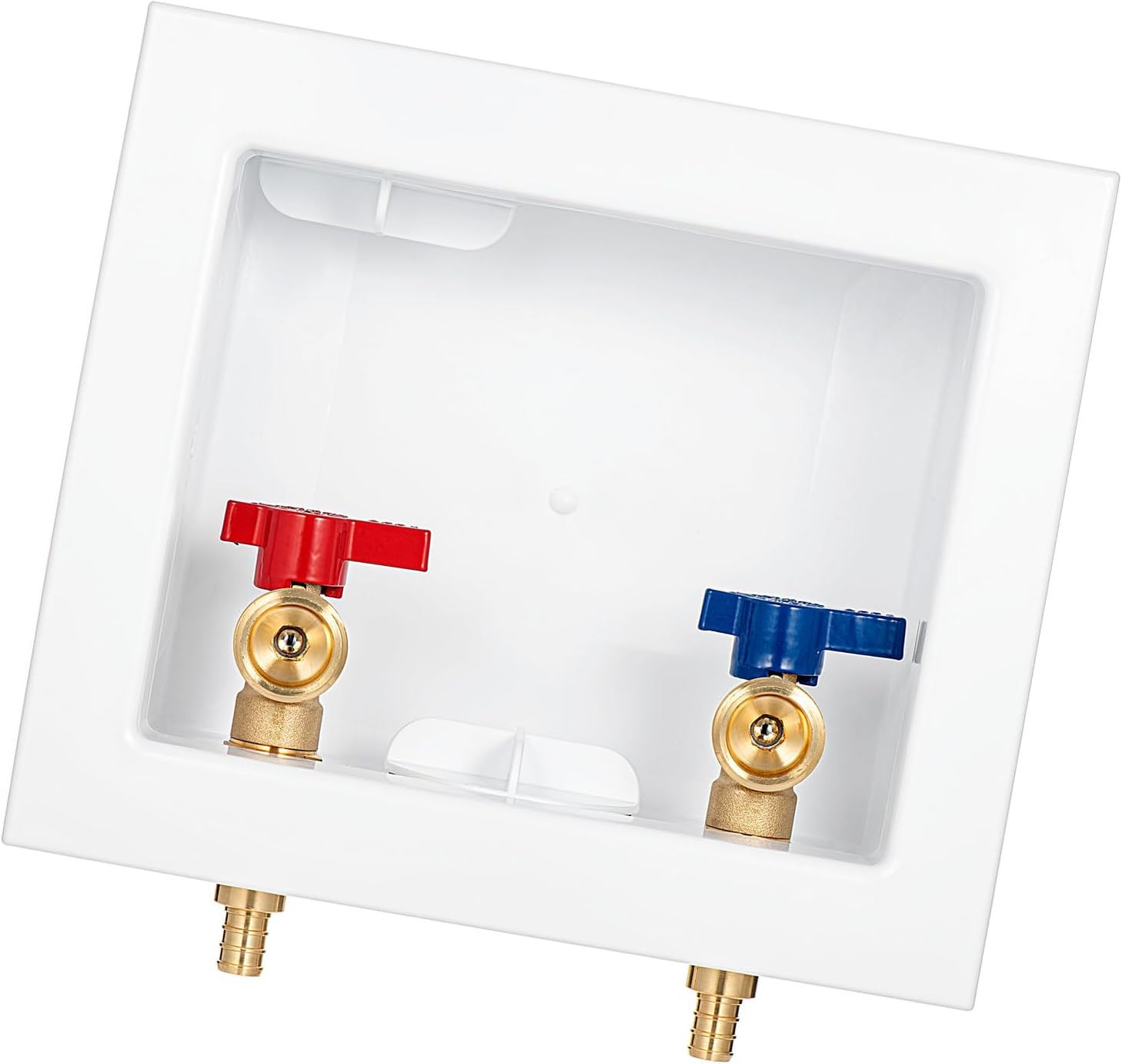 1. Quick-Fit 1/2inch Laundry Outlet Box Compact Design Noise Reduction Upgrades For Efficient Washing Machine Drainage Safe B Water Valves With Not Leak