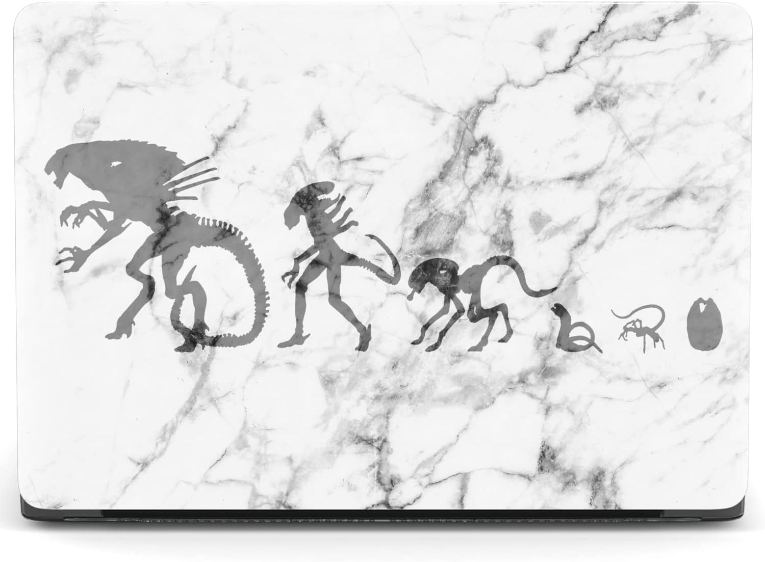 Mertak Hard Case Compatible with MacBook Pro 16 14 Air 13 inch Mac 15 Retina 12 2021 2020 2019 2018 Protective Clear Touch Bar Plastic Horror Cool Print Alien Cover Marble Monster Laptop Evolution