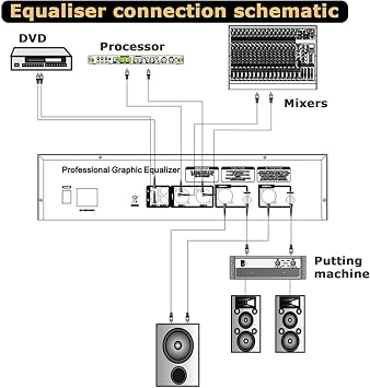 Dual 31 Band Professional Stereo Equalizer with 10 Preset Effects and Low/Mid/Treble Independent Adjustment, Graphic Equalizer for Recording Studio
