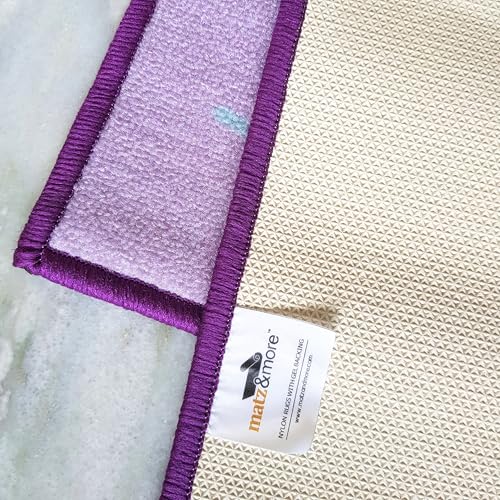 Image of Matz&More Kids Play Area Rug | 100x150 cm | Magical Mermaid Purple World Design | Soft Nylon Loop Pile Carpet with Anti-Slip Backing | Children's Play, Bed & Classroom Floorings
