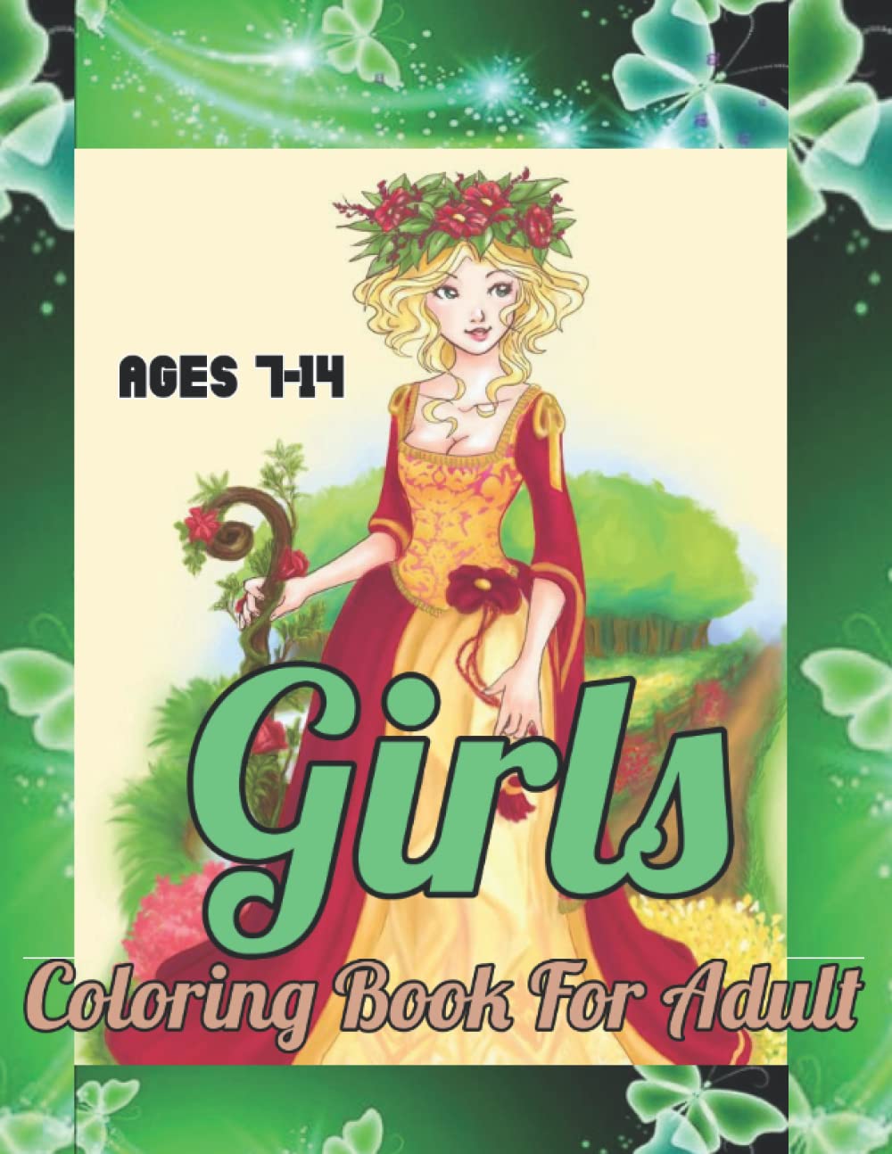 Girls Coloring Book For Adult Ages 7-14: 50 Best Portraits Collection From Rachel Mintz Books, Color Beautiful Women, Stunning Girls Beauty
