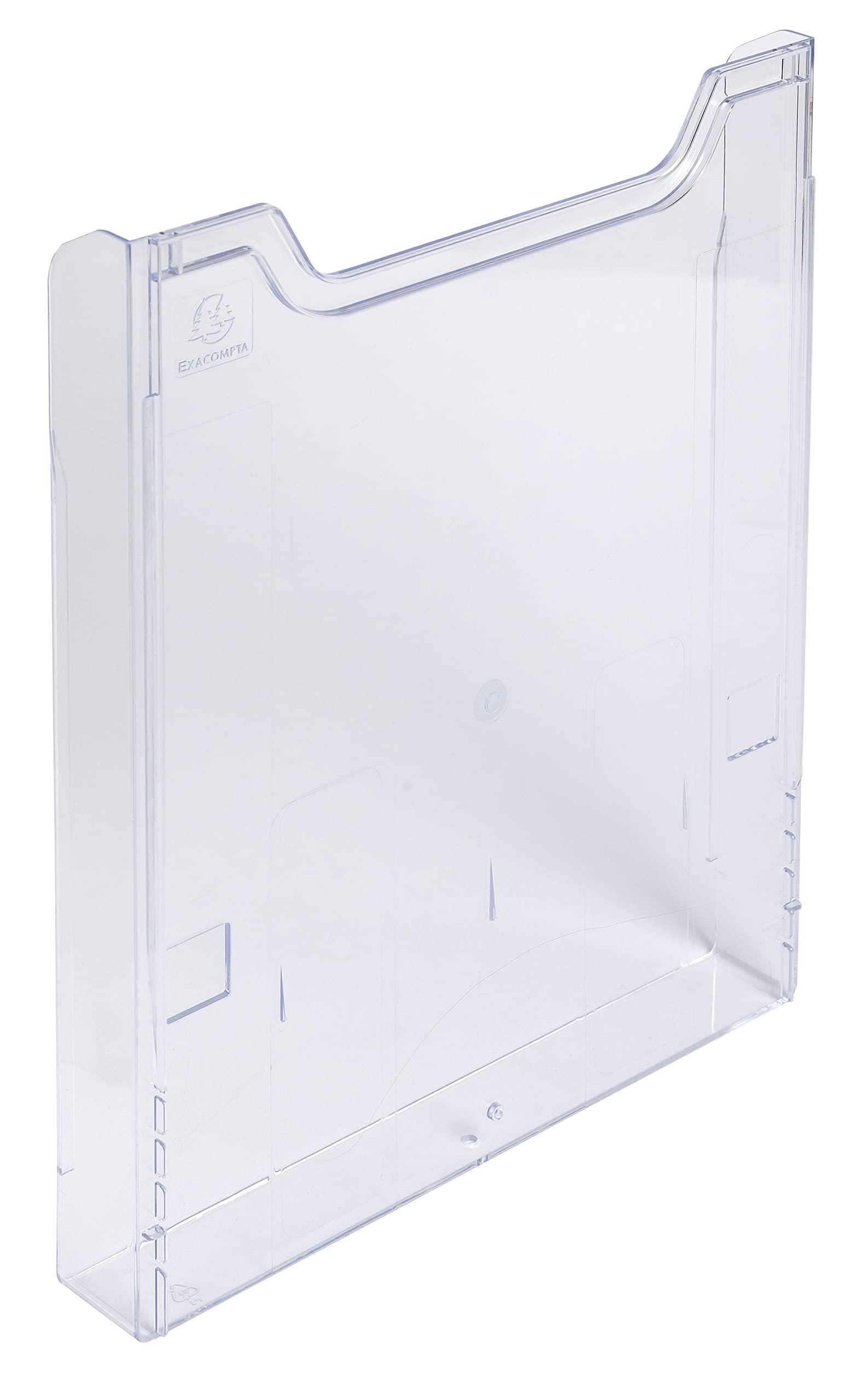 Exacompta - Réf. 64358D - Lot de 10 éléments simples A4 orientation verticale pour fixation murale - Extensible - Capacité maximale par case de 26 mm - Dimensions : 3,6 x 23,9 x 30 cm - Cristal