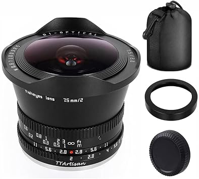 TTArtisan 7.5mm F2 APS-C Wide Angle Fisheye Lens Compatible with Canon RF Mount Camera EOS RRPR5R6, R7, R10