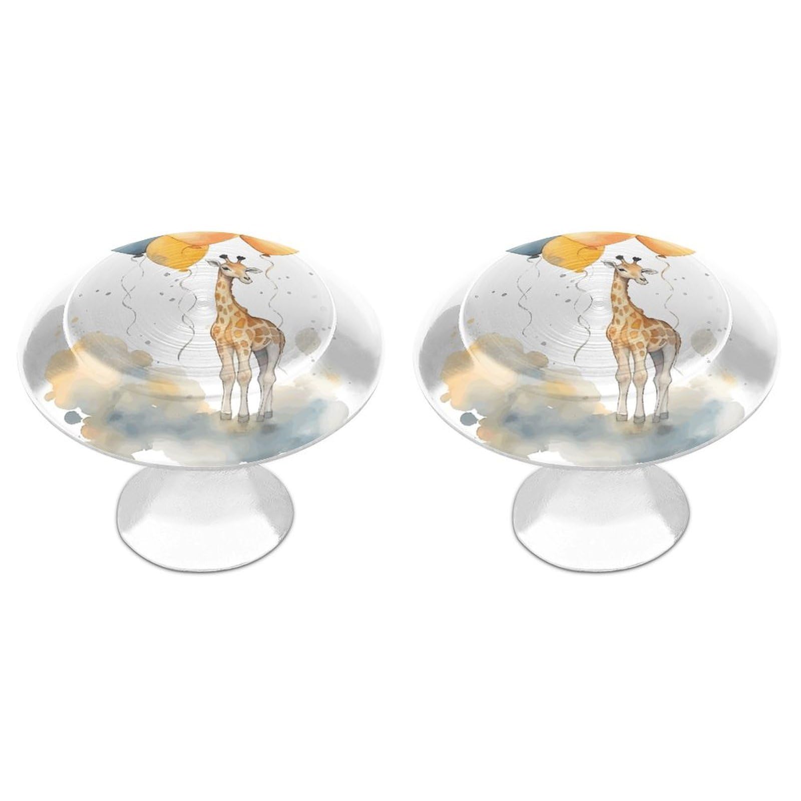 Btcowzrv Style Hand Drawn Giraffe 2 Pack Cabinet Knobs Drawer Pulls