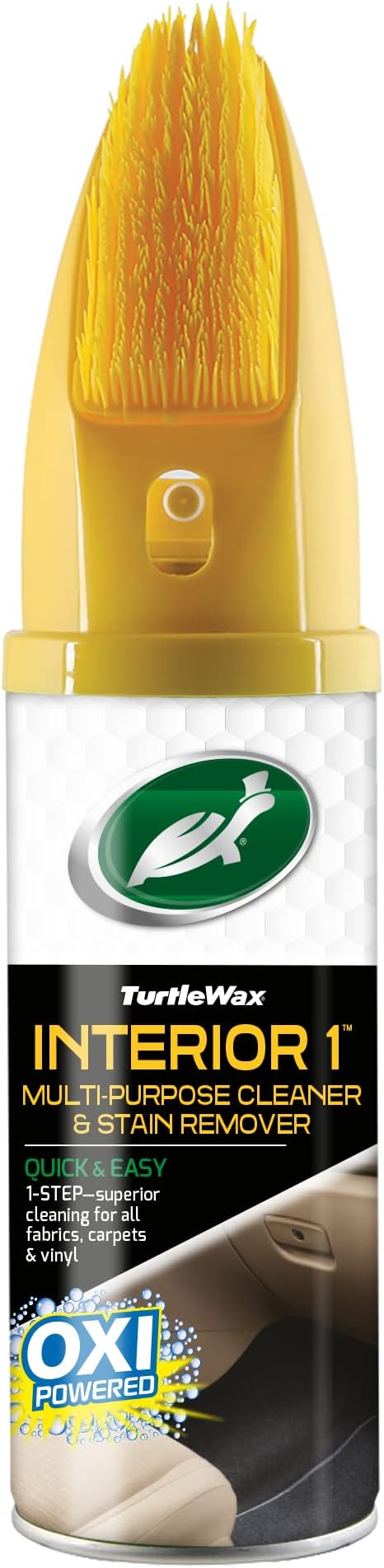 Turtle Wax 51791 Interior 1 Multi Purpose Car Seat Cleaning, Stain & Odor Removal Spray with Brush 400ml