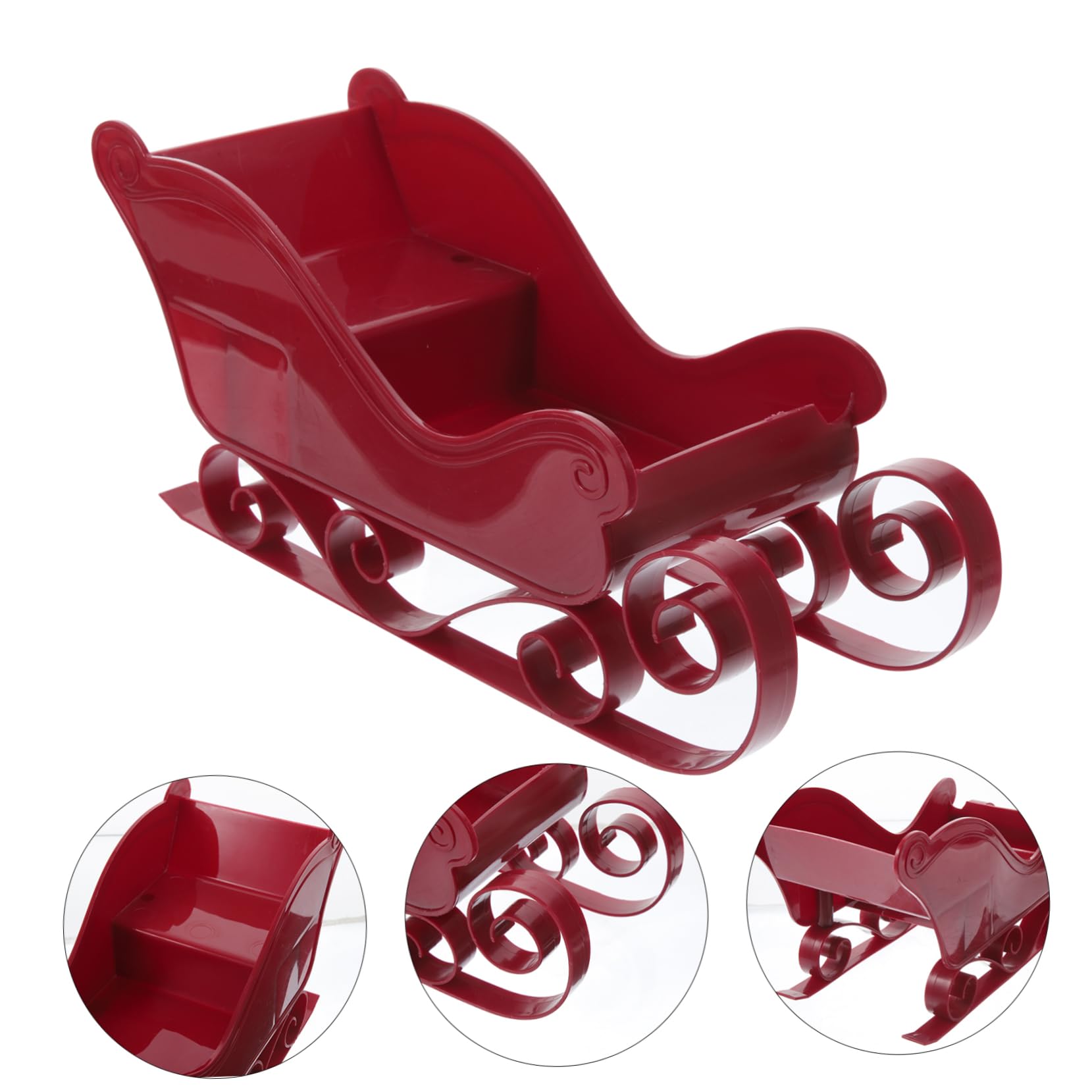 3 Stücke Weihnachten Baum Schlitten Decor Rentier Schlitten Ornament Kunststoff Mini Festliche Wohnkultur Weihnachten Baum