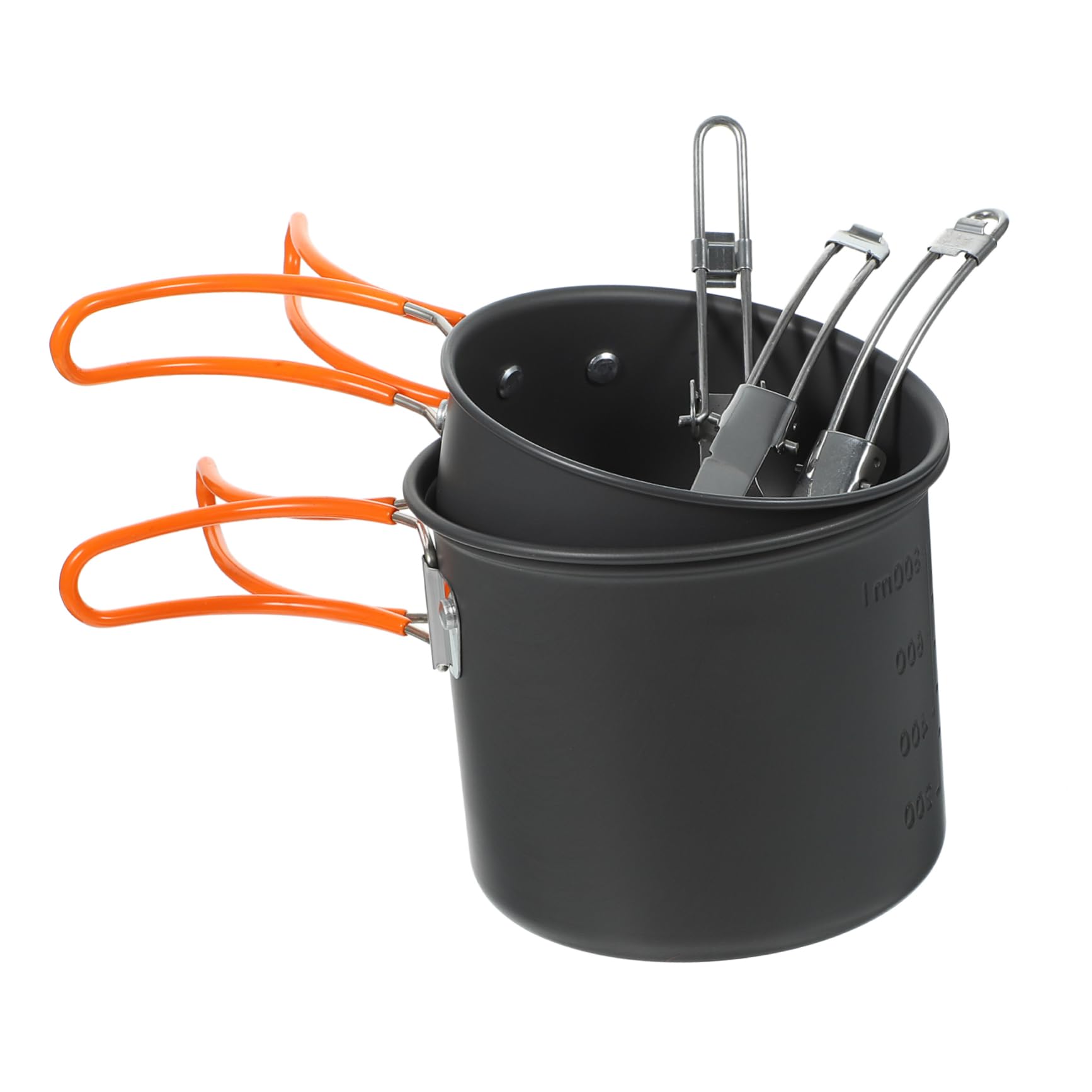 Juego de Ollas de Camping 1 Set de Aleación de Aluminio para 1-2 Personas