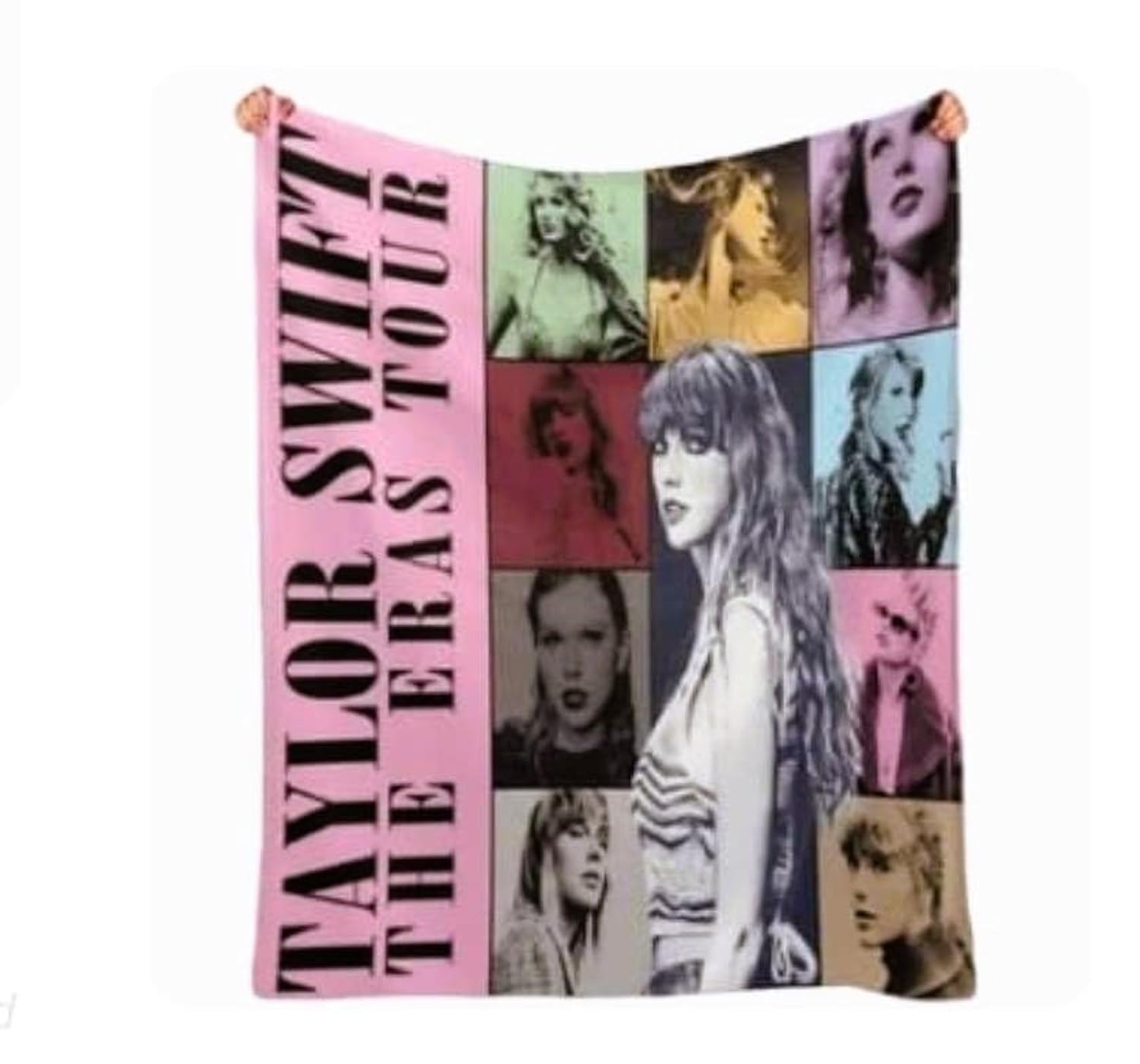 Taylor Blanket Soft Flannel Blanket for(Woman, Men) Suitable for All Seasons,Warm Throw Blanket for Bedroom,Couch Sofa,Living Room,Fashion Sofa Bedding Recliner,Colorful,60×50inch (Dark PINK)