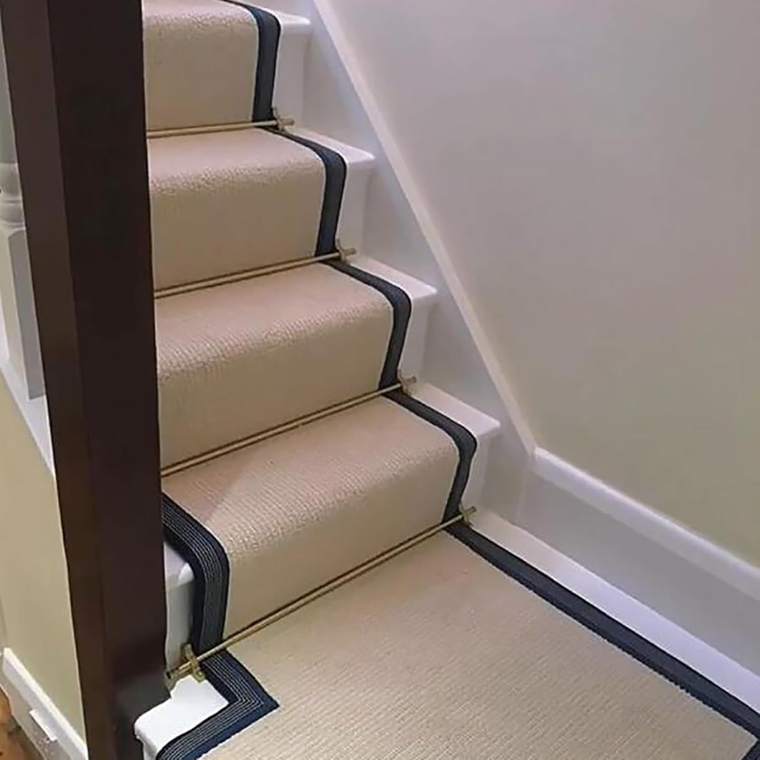 Stair Carpet Rods Stair Carpet Rods, Brass Stair Carpet Rods, Sturdy Stair Rods for Carpet Runners, Stair Carpet Retaining Rods Carpet Runner (1pc L100cm)