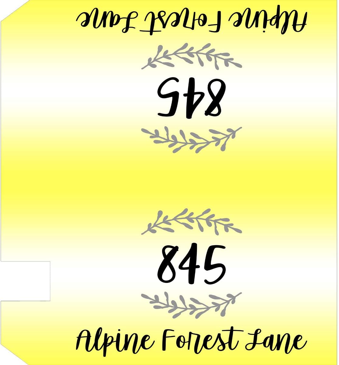 VWAQ Customized Mailbox Address Magnetic Cover - Plain Personalized Mailbox Decor - PMBM5 (Yellow)