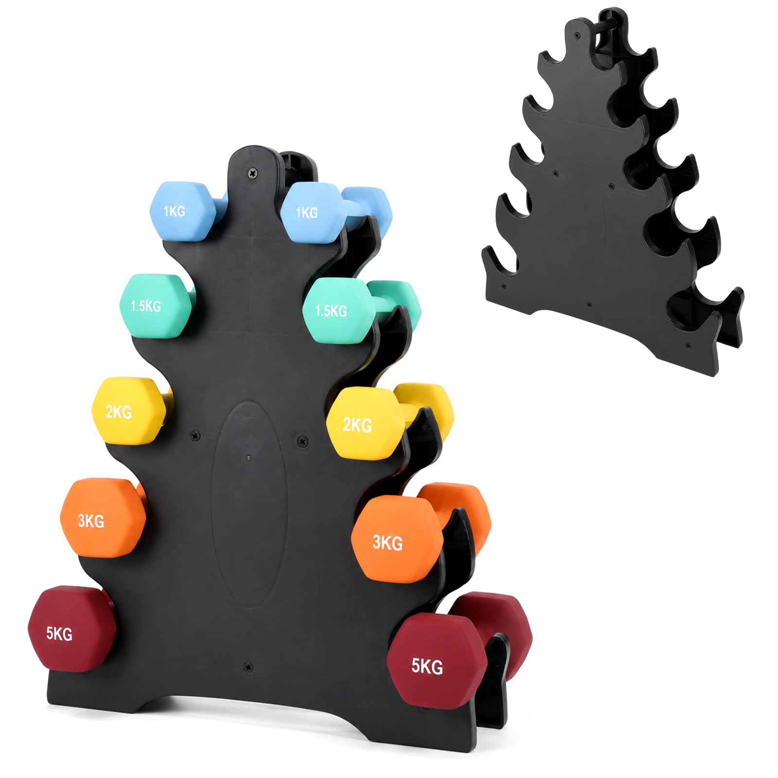 5 Tier Dumbbell Rack, Weight Rack for 1-5 KG Dumbbells