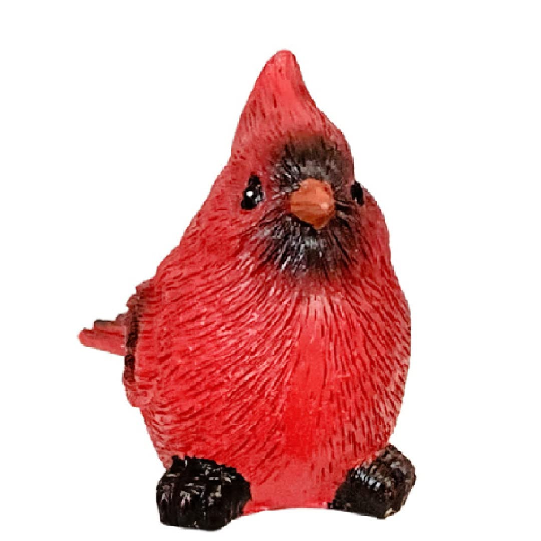 Amazon.co.jp: レッド カーディナル フィギュア 小鳥 装飾 樹脂 レッド