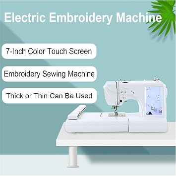 Electric Digital Embroidery Machine,Home Computerized Sewing Machine, 158 Built-in Designs,210 Letters,30 Borders, Multi-Colored for Clothing, Home Decoration, Quilts, Crafts