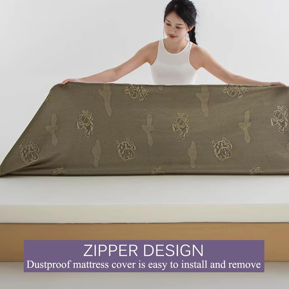 D,100x200cmTWIN, Japanese Futon Mattress Topper Traditional Floor Mattress Pad with Zipper Dustproof Cover Thicken 5Cm/2In Roll Up Tatami Mat Sleeping Mattress for Camping Dormitory