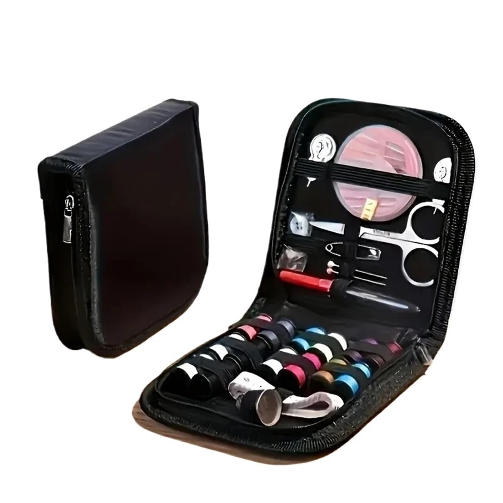 Travel Sewing Kit Multifunctional Portable Sewing Tool Kit - Complete and Repair with Thread, Needle, Scissors, Buttons and Accessories(A)
