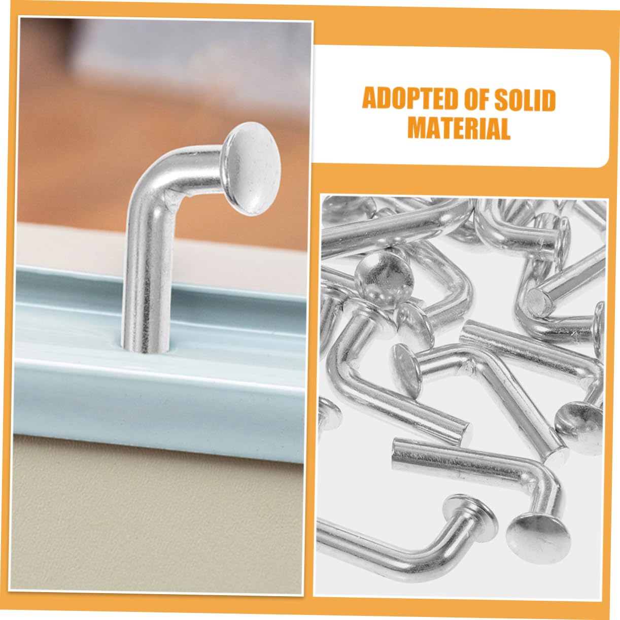 Alipis Pasador de Bloqueo de Acero Cabeza Plana para Estanterías de Palets, Instalación Rápida y Combinación Flexible, 50 Unidades para Almacenamiento Seguro