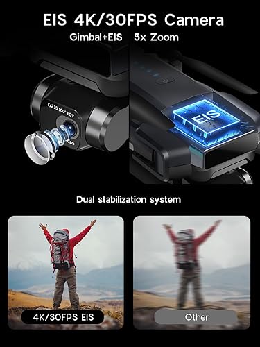 Miniatura 2 de TF35 PRO - Dron cardán de 2 ejes con cámara 4K, 2 baterías de tiempo de vuelo de 80 minutos, transmisión de rango de 11500 pies, cámara 4K30FPS