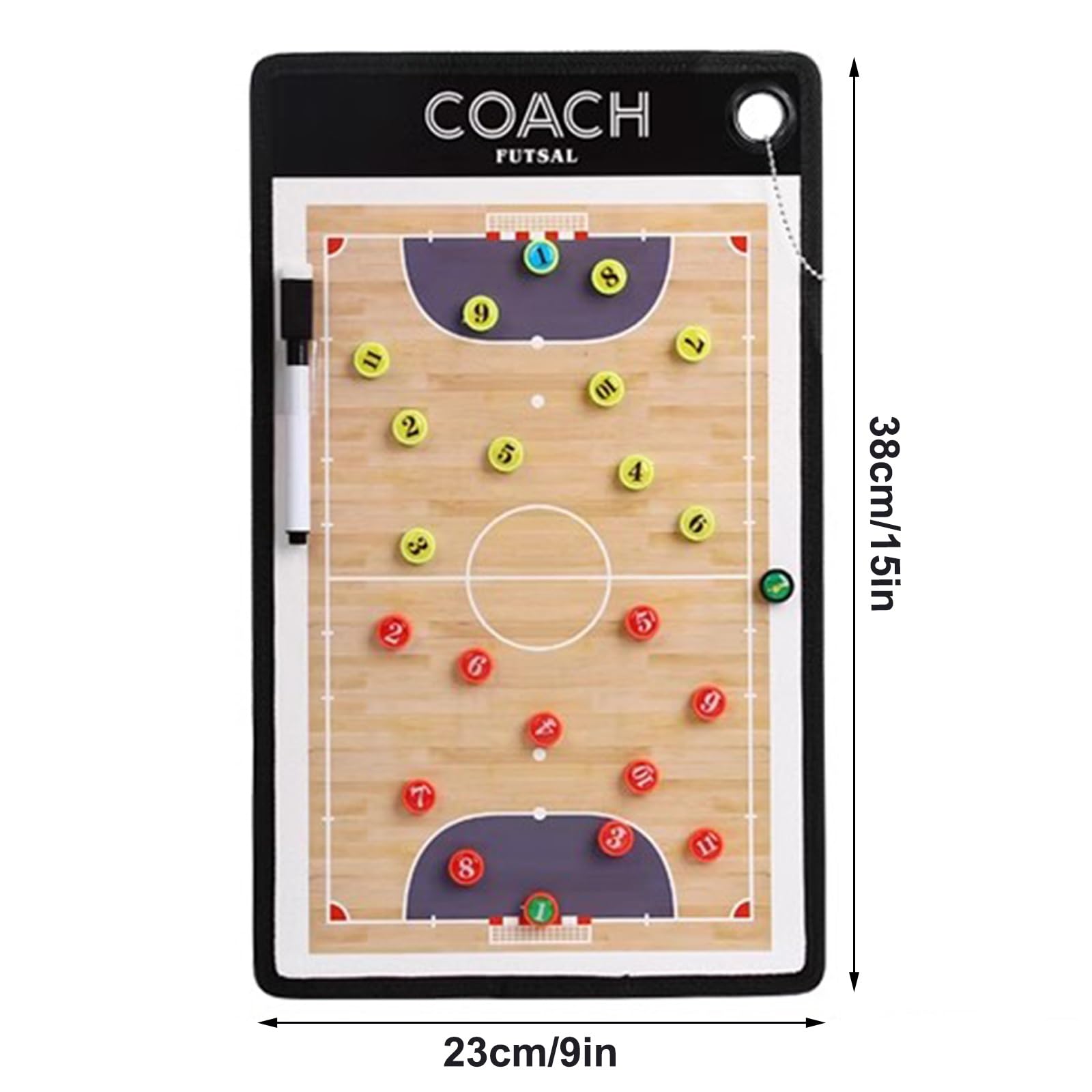 Lavagna Magnetica Futsal, Lavagna Allenatore Calcio a 5, Lavagnetta Futsal, Lavagna Tattica Calcio, con Due Penne per Scrivere, Adatta per Il Futsal