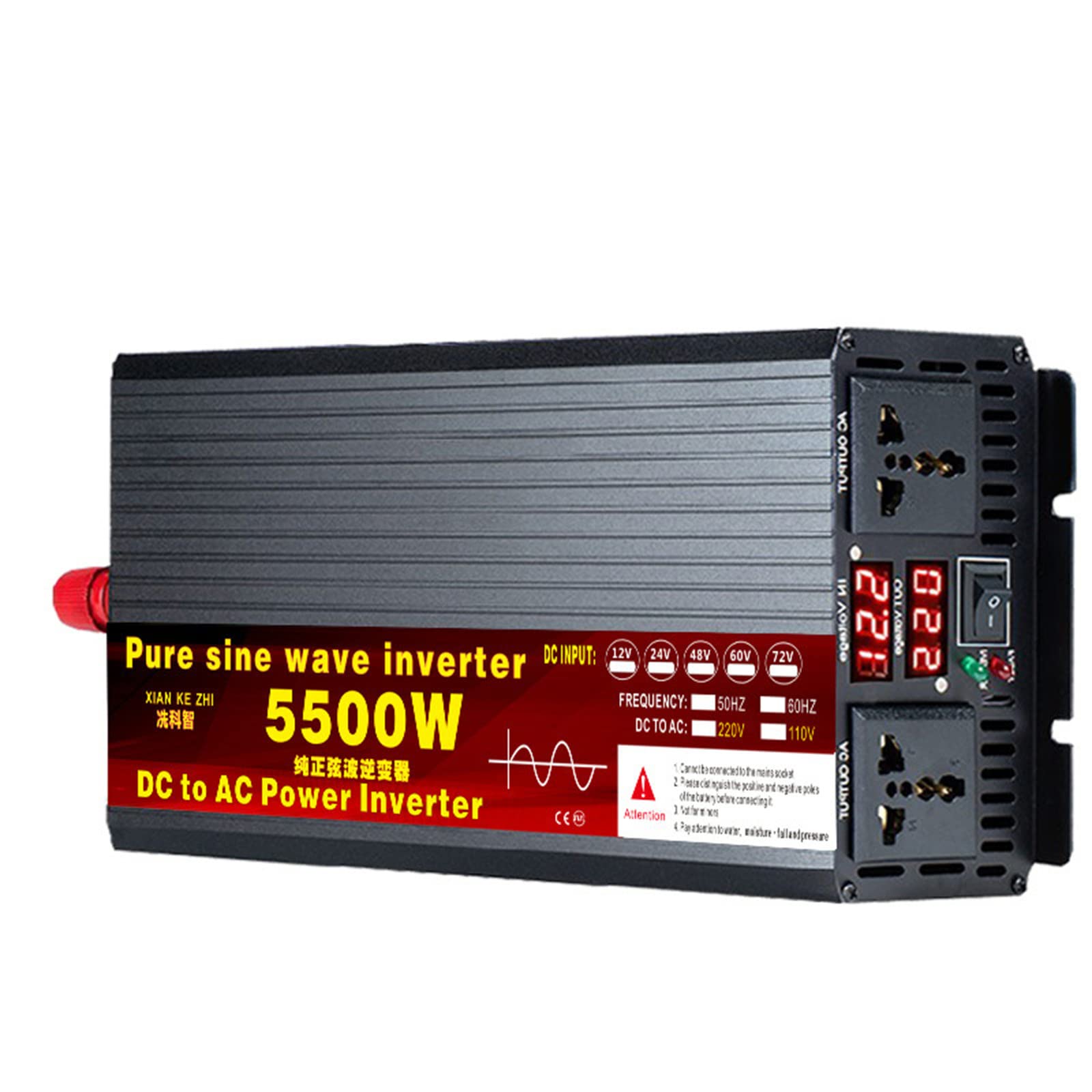 Onduleur pure sinus 72V 110V 220V convertisseur de tension pour protéger vos appareils - 8