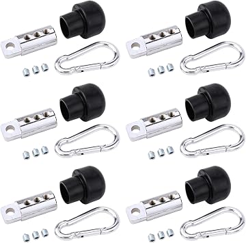 Gym Equipment Cable Connector, Gym Equipment Rubber Ball Stopper, Selector Pin Top Cap Weight Stack Pin Top, Wire Joint Exercise Machine Accessories6set
