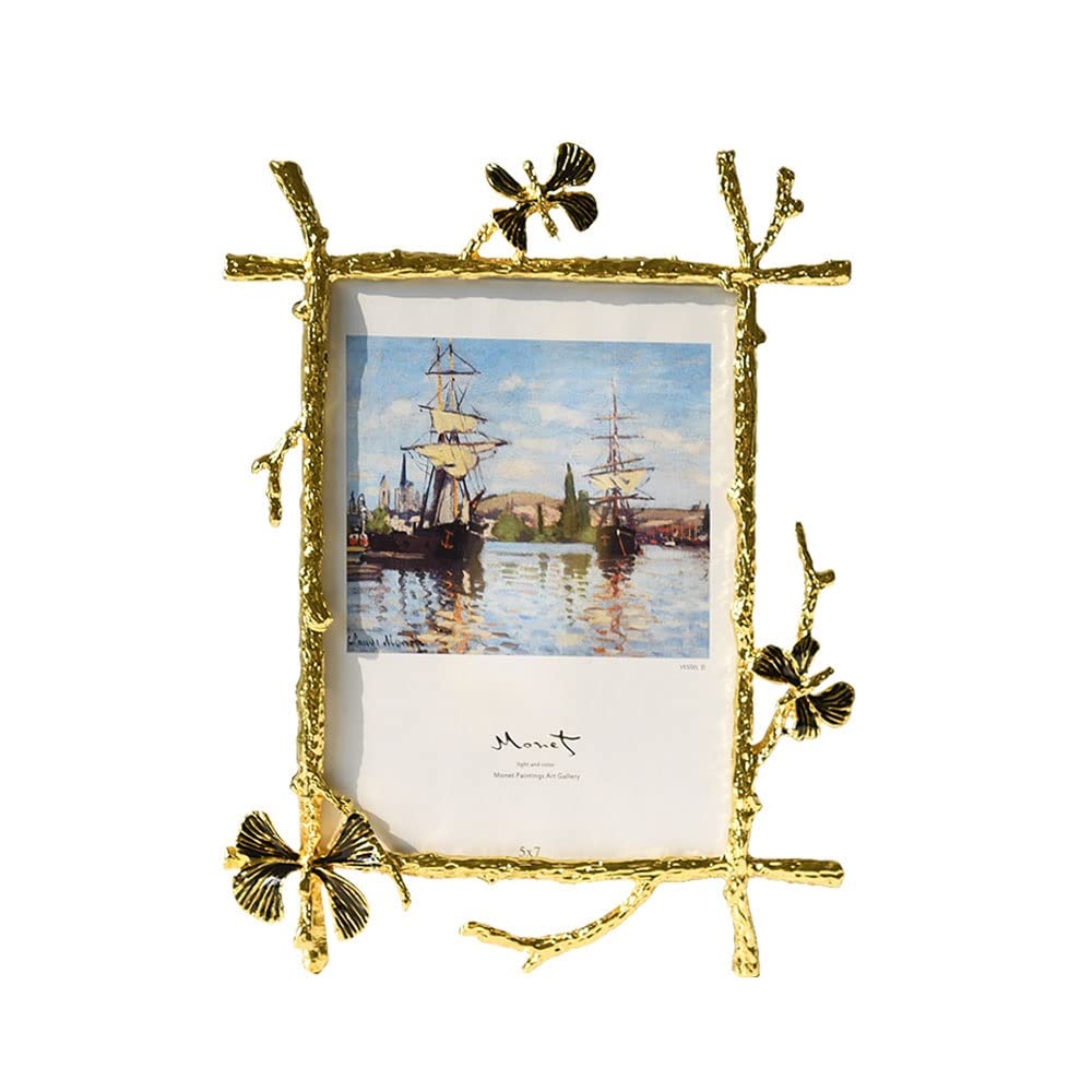 Ramki na zdjęcia, złota ramka na zdjęcia w stylu vintage Galwanizacja Metalowe ramki na zdjęcia Uchwyty Ozdoby do dekoracji na biurko