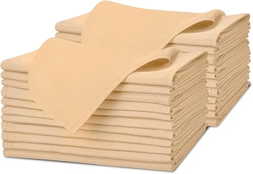 Servilletas de tela de 17 x 17 pulgadas, servilletas de lino 100% poliéster, duraderas y absorbentes, con bordes dobladillos, ideales para fiestas y