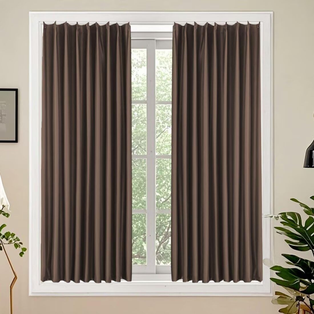 Amazon｜OSONA 遮光カーテン カーテン 丈95cm 幅120cm おしゃれ 無地