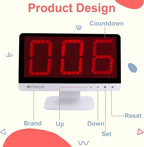 Miniatura 5 de Retekess TM101 - Sistema de zumbador para programas de juegos, zumbador familiar para disputas, añade hasta 32 botones, 262 pies, 8 zumbadores