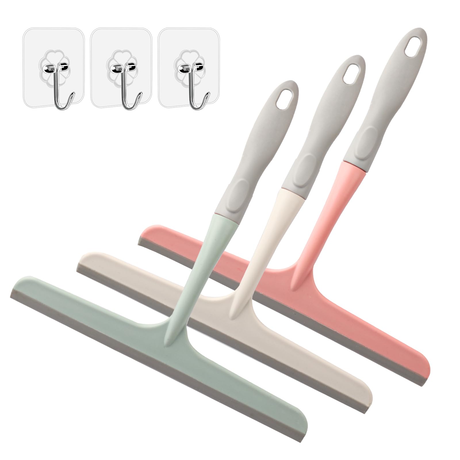 Raclettes de douche en lot de 3 pour vitres et miroirs de salle de bain