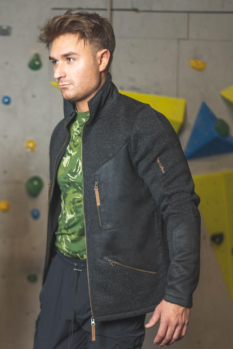 TOM COLLINS Herren Strickfleecejacke Frezeitjacke Übergangjacke hochgeschlossen Direne