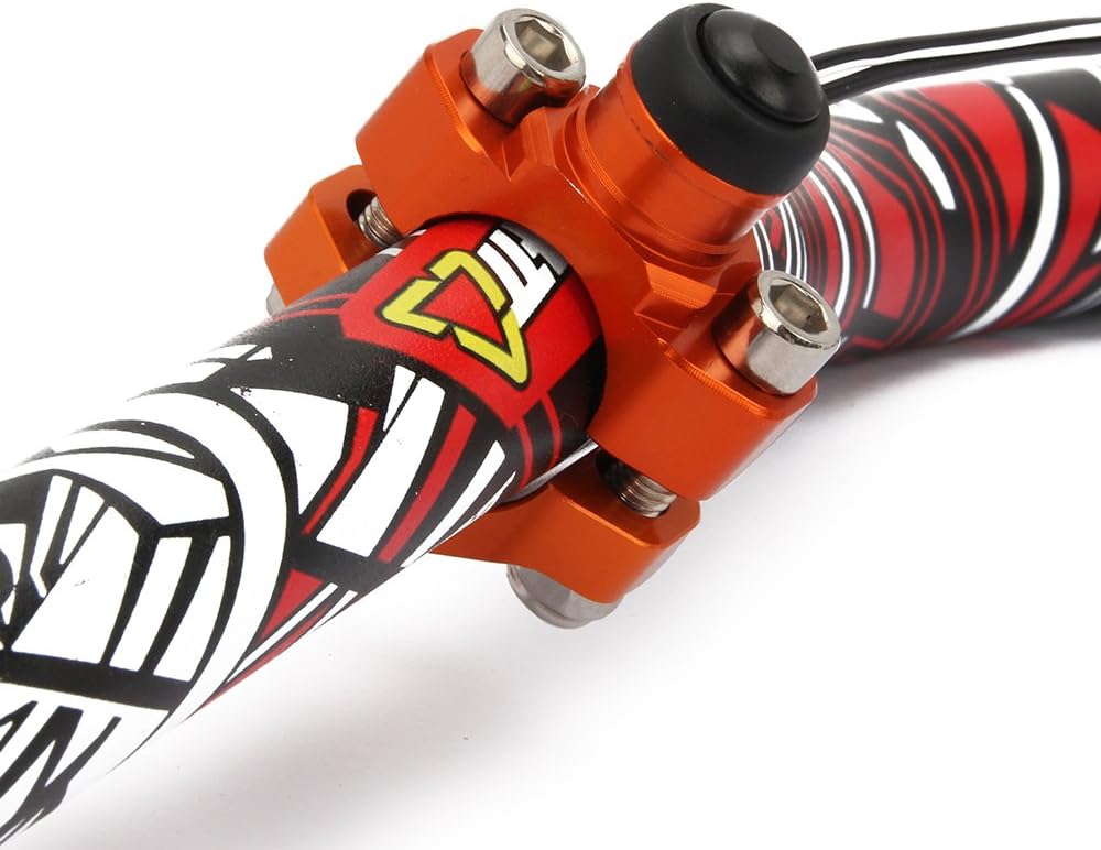 JFG RACING CNC Universal Motorcycle Engine Stop Start Kill Switch Button Dirt Pit Bike Quad (Black) : Automotive