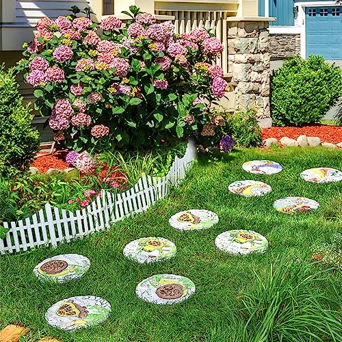 Sungmor-3PC-Pretty-Garden-Stepping-Stones-98-Large-Concrete-Decorative-Stones-with-Beautiful-Pattern-Unique-Outdoor-Lawn-Accents-Yard-Walkway-Flower-Bed-Wall-Shelf-Welcome-Friends-Decorations Sungmor 3PC Pretty Garden Stepping Stones 98 Large Concrete Decorative Stones with Beautiful Pattern Unique Outdoor Lawn Accents Yard Walkway Flower Bed Wall Shelf Welcome Friends Decorations