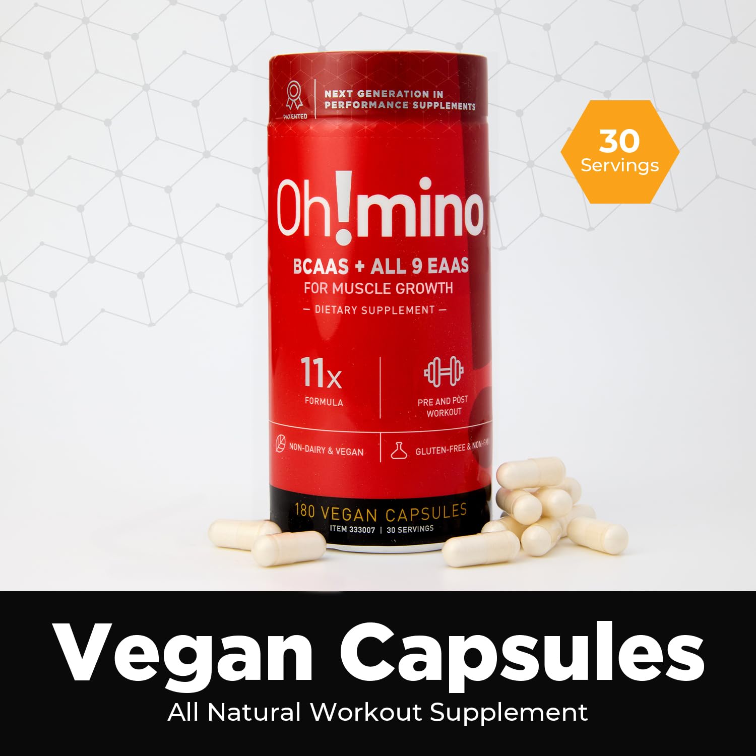 Amazon.com: Oh!mino Essential Amino Acids Supplement, Caffeinated