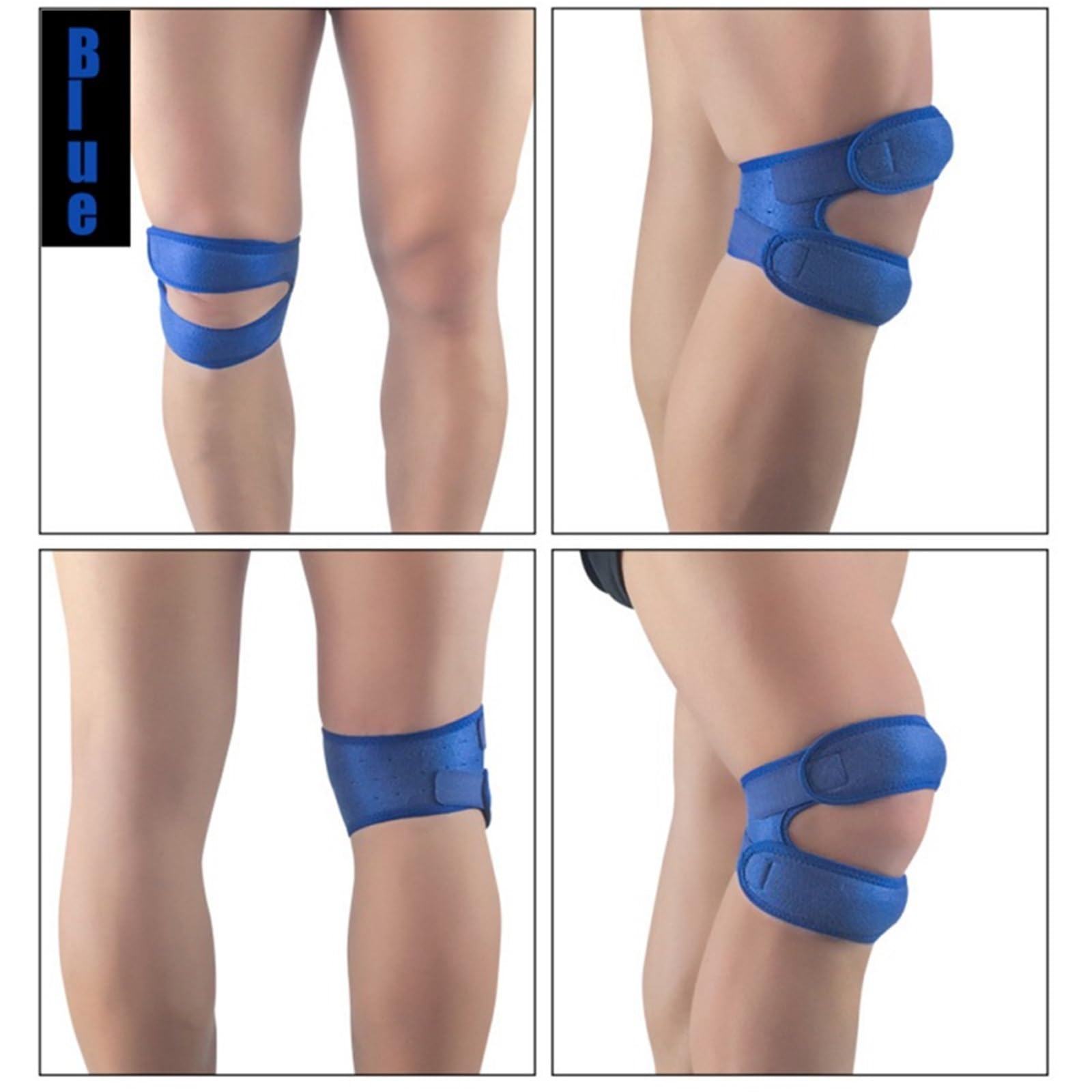 1 pz Sport Ginocchio Pad Rotula Benda Elastica Benda Fascia Calcio Basket Fitness Sport Corsa Ginocchio Brace Strumento, Grigio, M