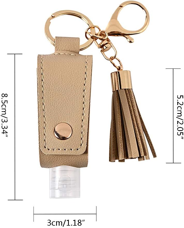 Empty Travel Bottle Keychain 30ml Squeeze Bottle Refillable Containers for Toiletry Shampoo Yellow