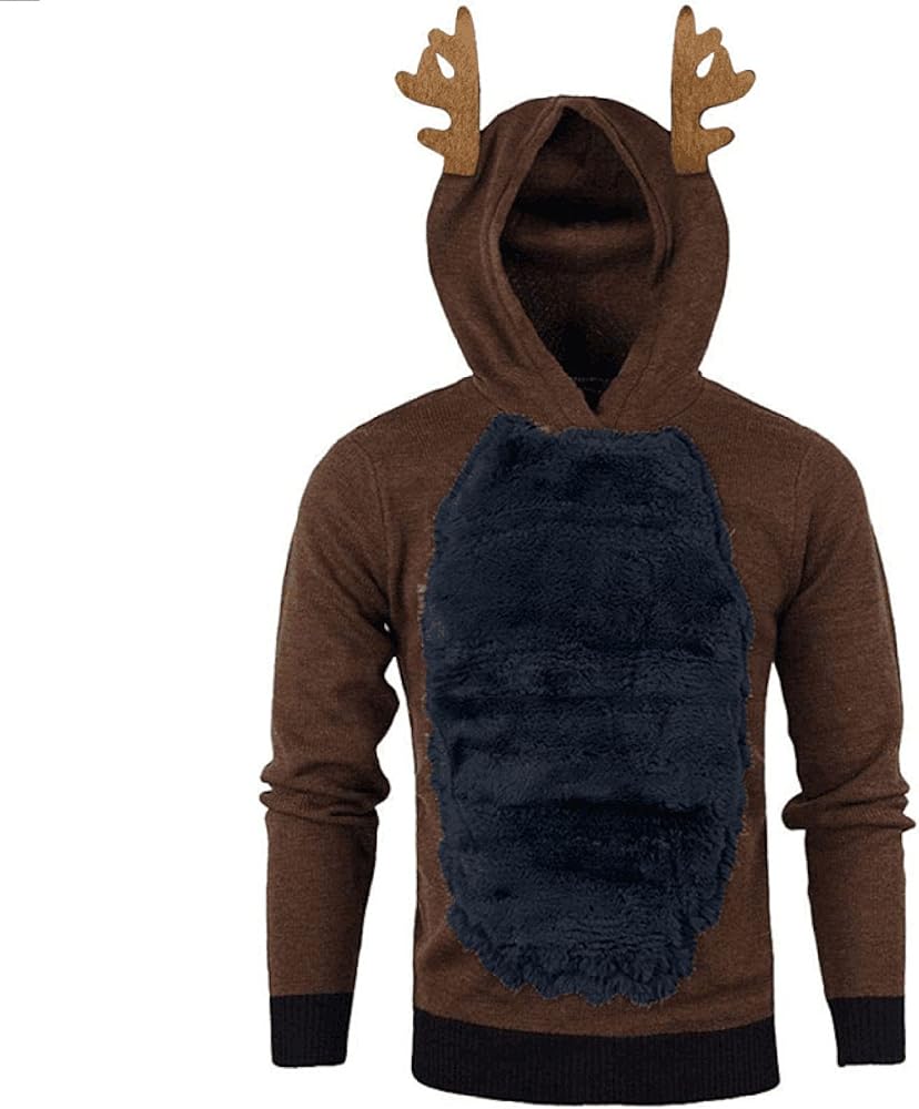 reindeer hooded sweater