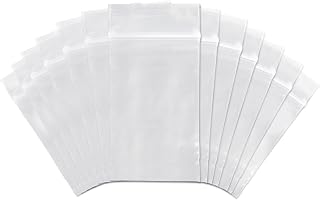 SNL Quality Zipper Lock Reclosable Clear Disposable Plastic Bags, Strong | 3" X 5" - 2 MIL - 100 Bags