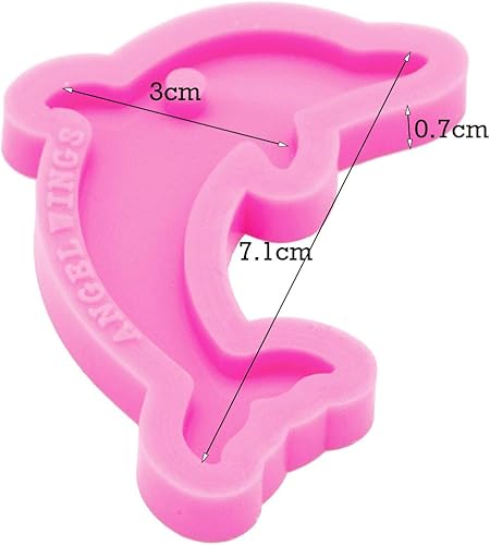 Miniatura 2 de Molde de resina súper brillante en forma de delfín, moldes de silicona estilo animal, moldes de resina y epoxi para manualidades, llaveros, molde