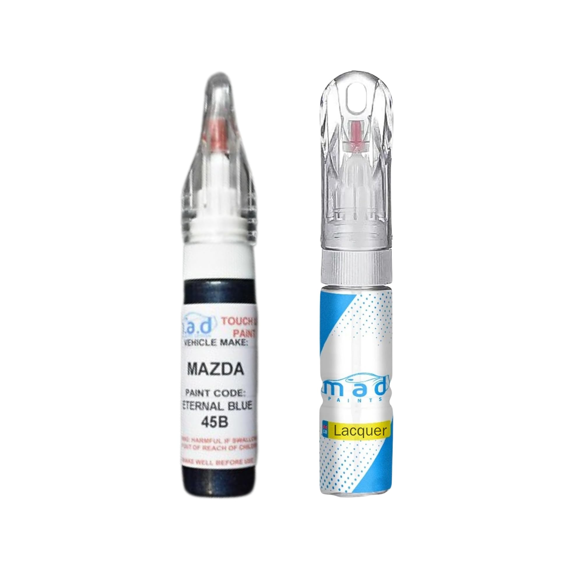 M.a.d Myldan Auto Design Paint + Lacquer Touch Up Car Paint 20Ml Pen For Mazda Eternal Blue 45B Cx-5 Mx-5 Mazda3 Etc (Paint + Lacquer)