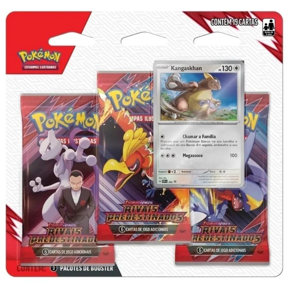 Pokémon TCG, Blister Triplo Pokémon Ev10 Rivais Predestinados