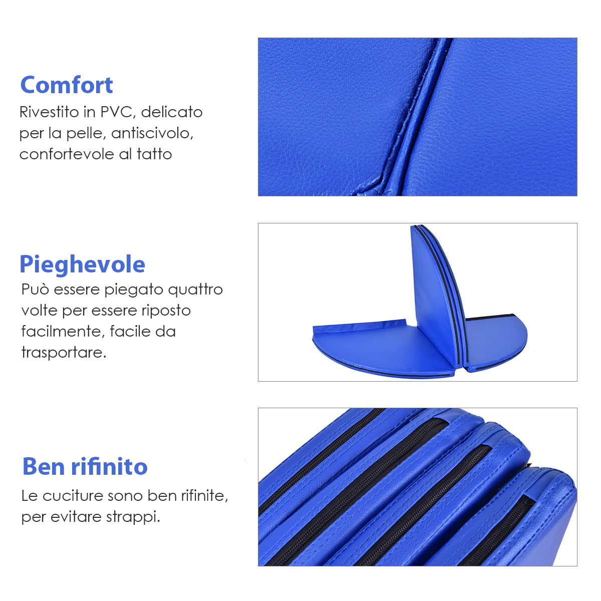 COSTWAY Tappetino per Pole Dance Pieghevole Tappeto per Palo da Danza Antiscivolo, Diametro 150 x 5 cm