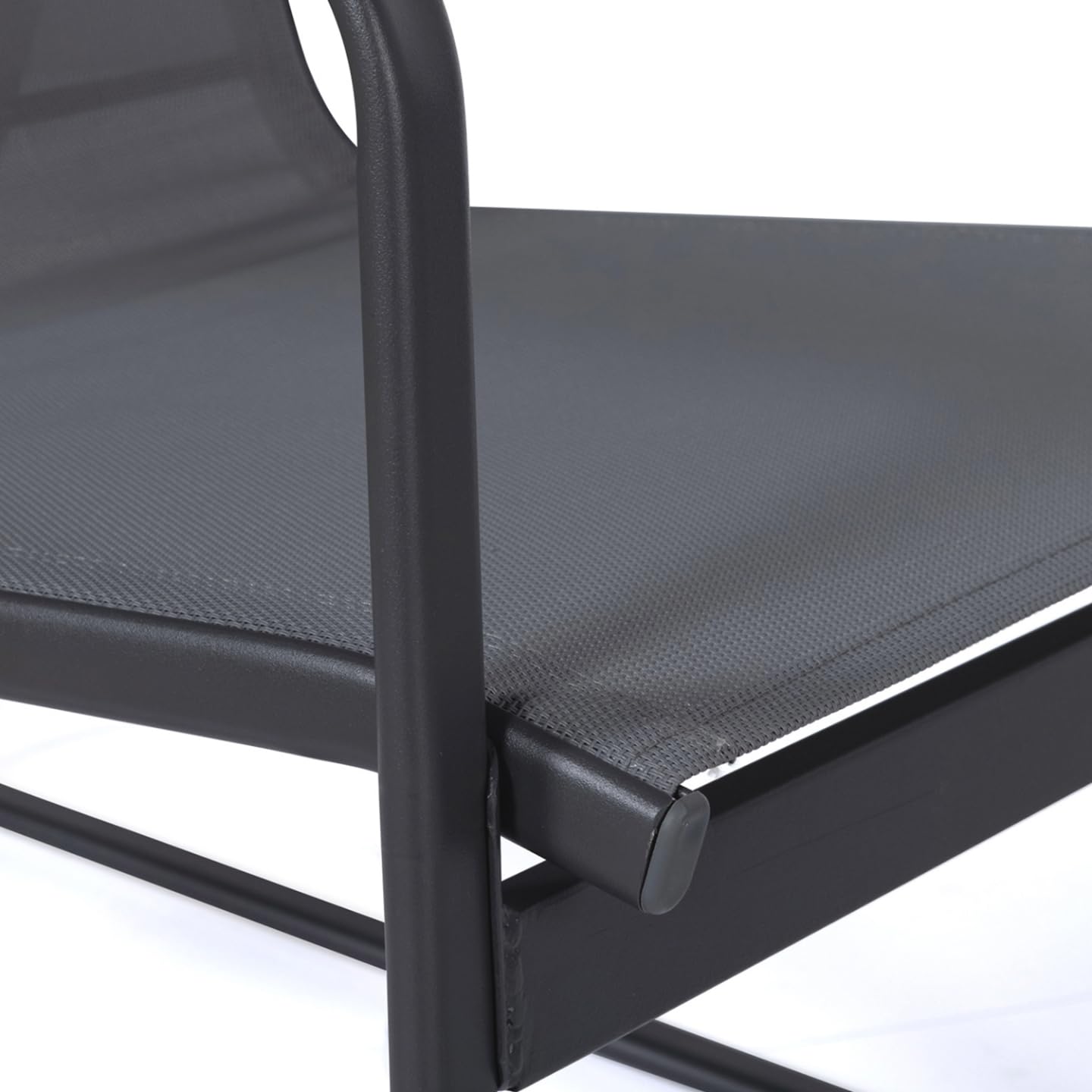 IDMarket - Salon de Jardin Bas Malaga 4 Places avec canapé, fauteuils et Table Gris Anthracite