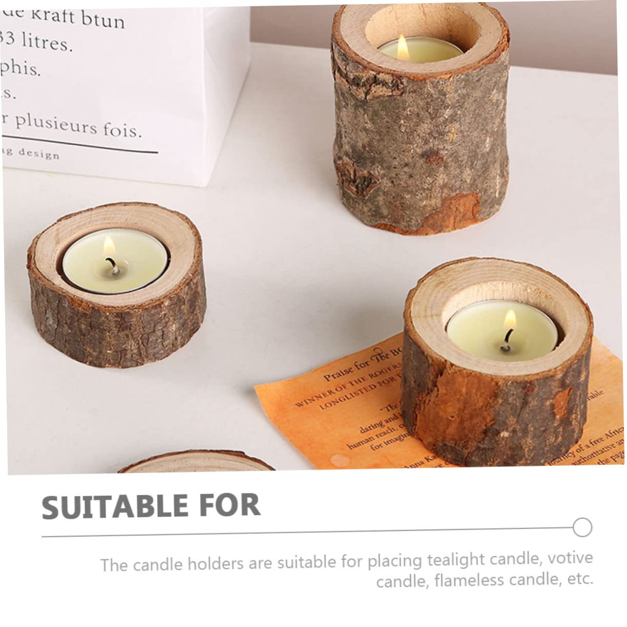 4 Set Portacandele A Palo Titolare Candelieri Lumini Decorazioni Per La Tavola Centrotavola Casa Piccolo Portacandele Da Tè Moderno Ceppo Nozze Candelabri Cenare Di Legno 2 Pezzi*4