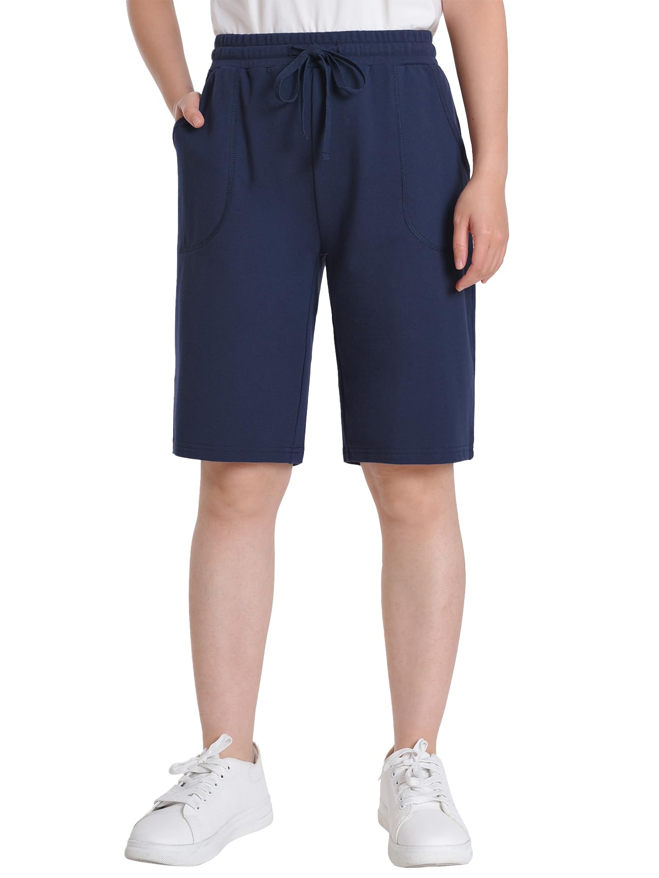 Weintee Women's 10 Inch Inseam Bermuda Shorts Knee Length