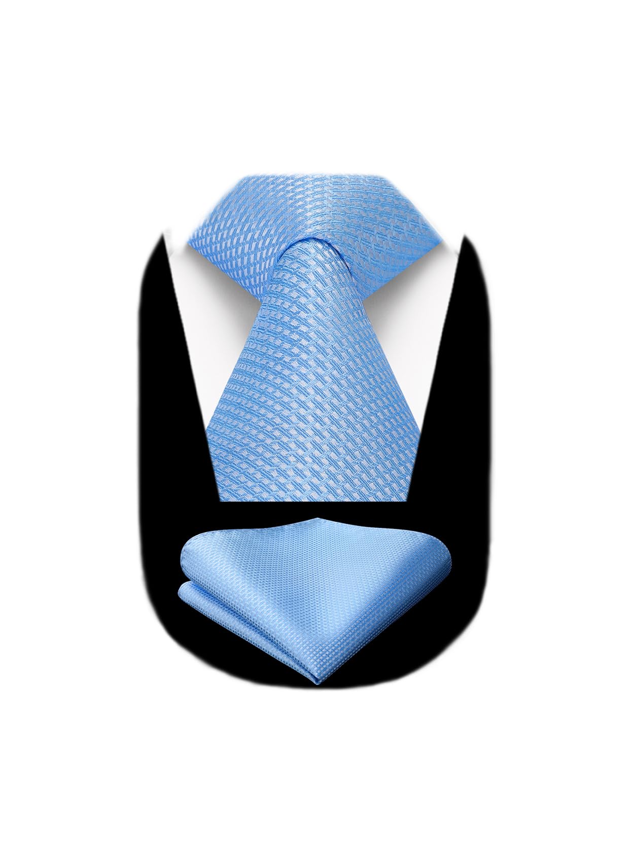 HISDERN Corbatas para hombre, corbata clásica formal y cuadrada de bolsillo, elegante, para hombre de negocios
