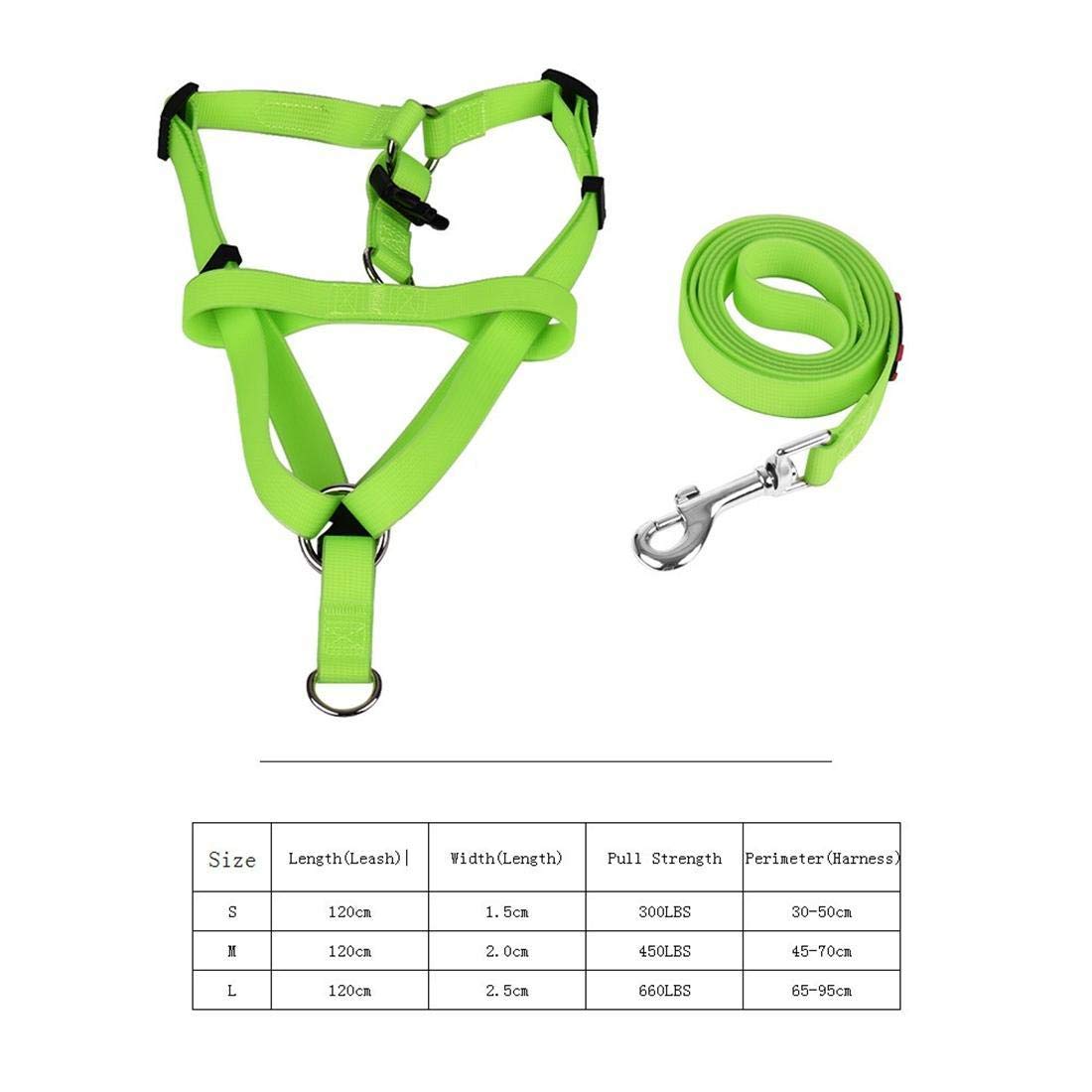 Juego de 2 piezas de arnés y cinturón de silicona para perro, incluye arnés ajustable de 1,2 m, S/M/L, tres tamaños a elegir, apto para todos los perros de cualquier edad (S)