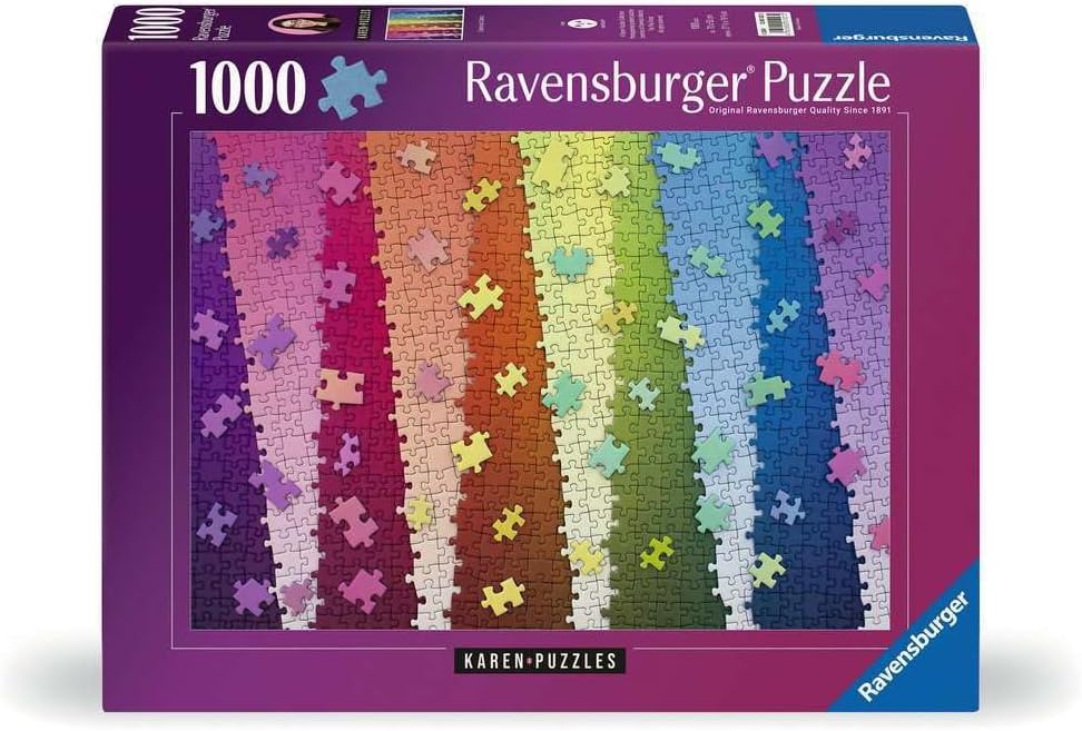 Ravensburger Karen Puzzles – Colors on Colors 1000 Piece Jigsaw Puzzle | Vibrant Imagery | Perfect Interlocking Fit | Ideal for Adults and Kids | Made in Germany