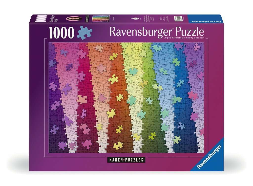 Ravensburger Karen Puzzles Colors on Colors 1000 Piece Jigsaw Puzzle for Adults - 12001027 - Handcrafted Tooling, Made in Germany, Every Piece Fits Together Perfectly