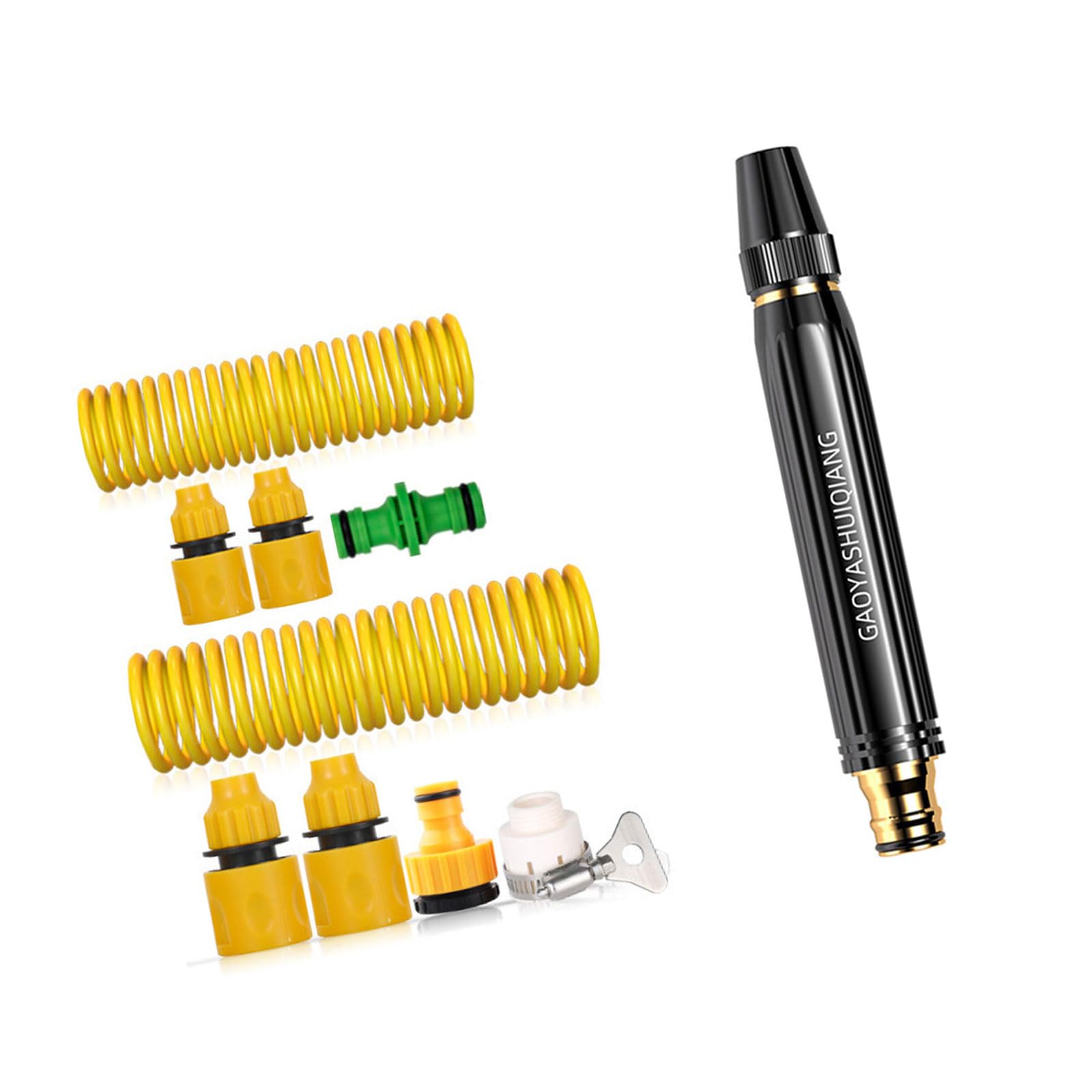 Zbiianxer 25 Meters Spring Portable Ergonomic Handheld Garden Hose Nozzle With Turbos Jetting Stream For Efficient Home Cleaning Garden Hose Nozzle